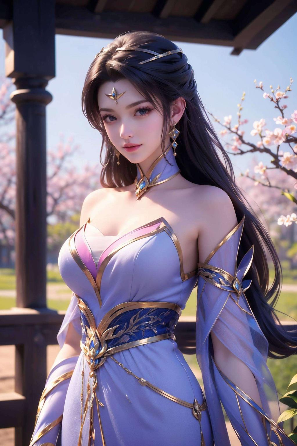 楚灵玉的细腻身影如梦似幻