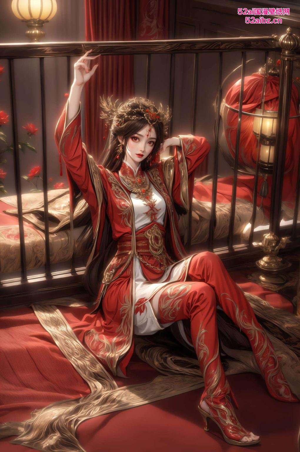 两人深情对视古香古色