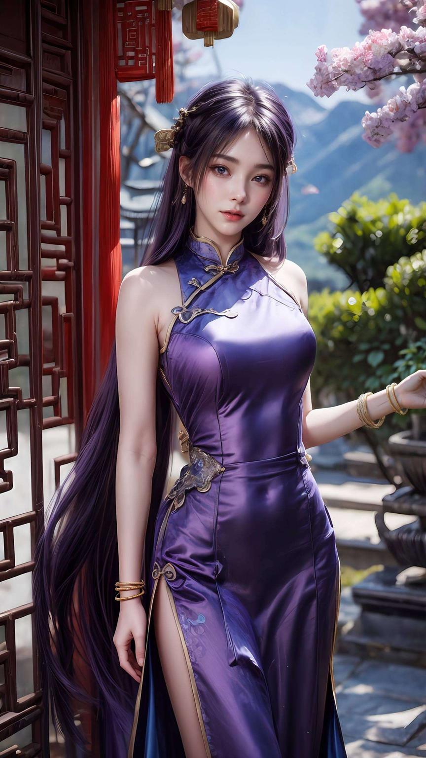 姬紫月正脸壁纸犹如月光洒落