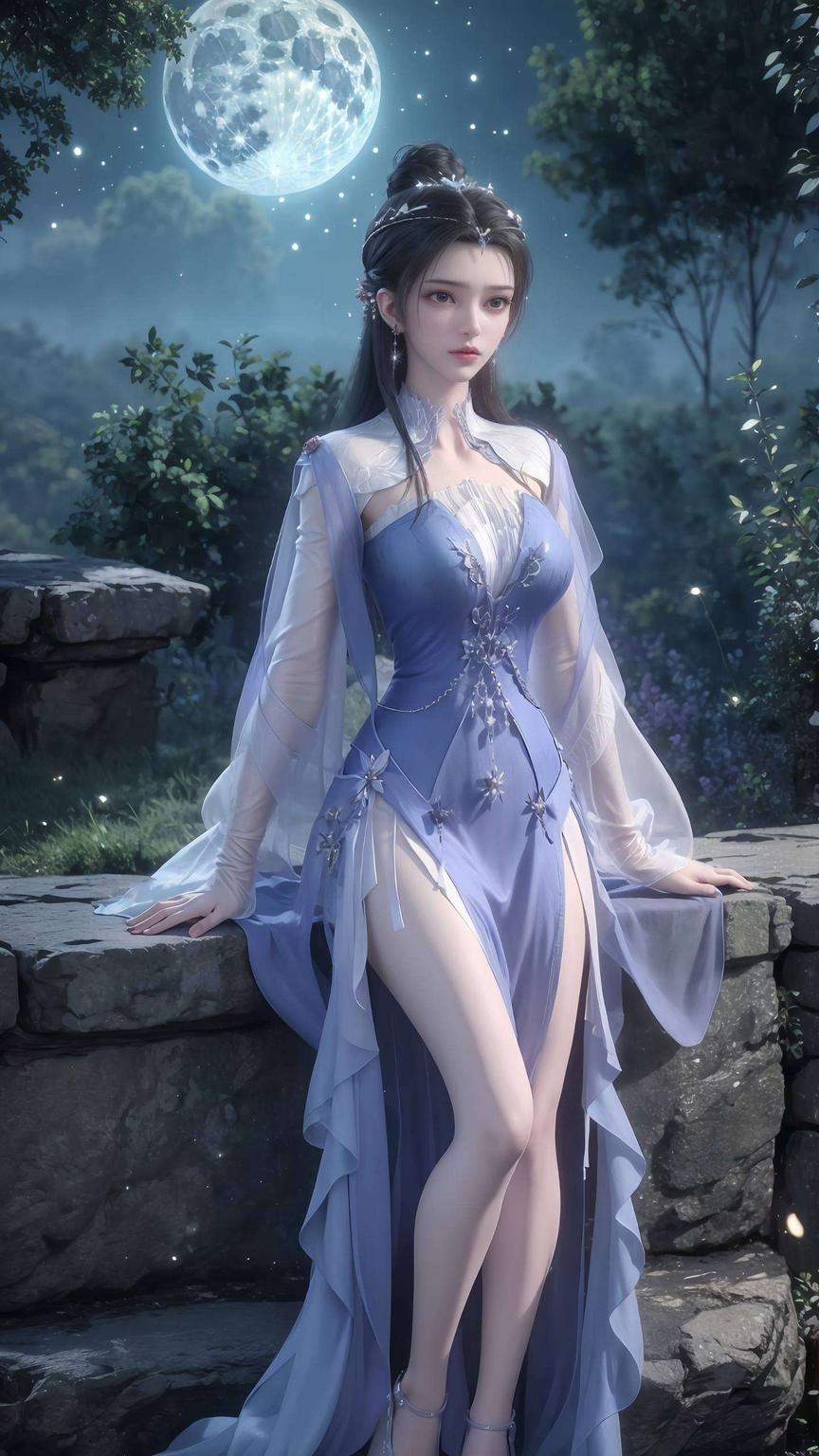 这就是我们的AI国漫女神李慕婉的壁纸画画面细腻