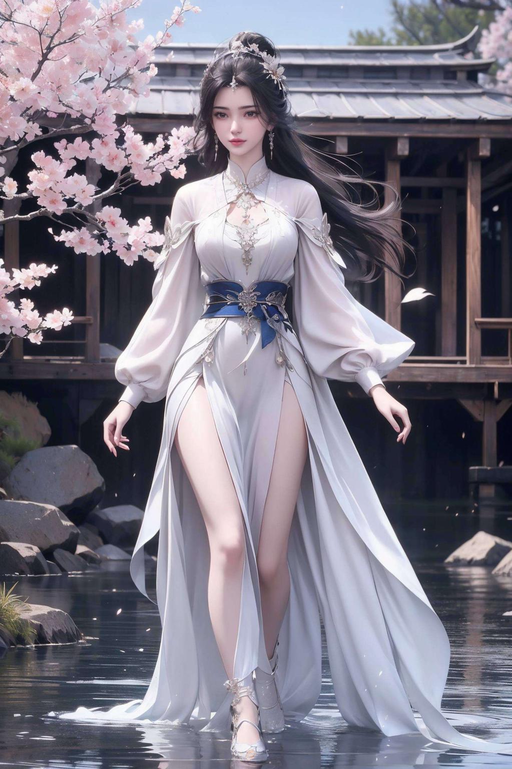 犹如动漫中的她清新脱俗