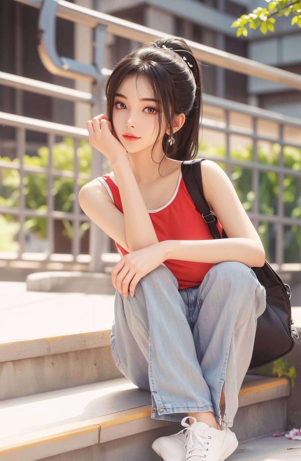 粉色背景更显少女心宁姚炫酷壁纸超清