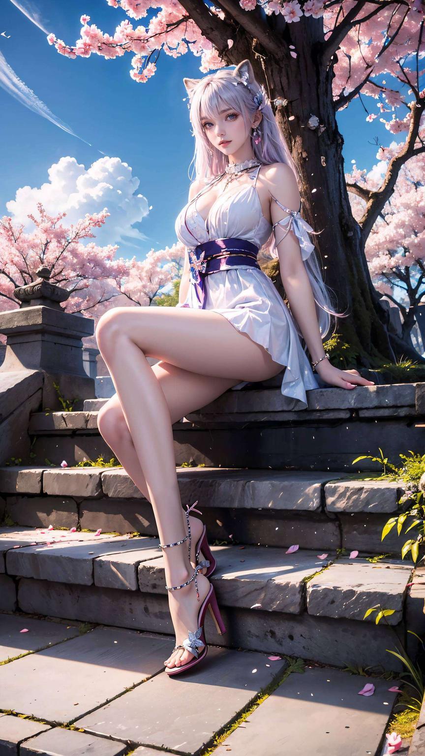 尽在神印王座！圣采儿坐姿优雅壁纸美轮美奂