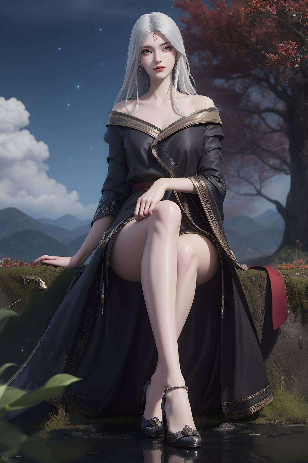小白仙姿美不胜收