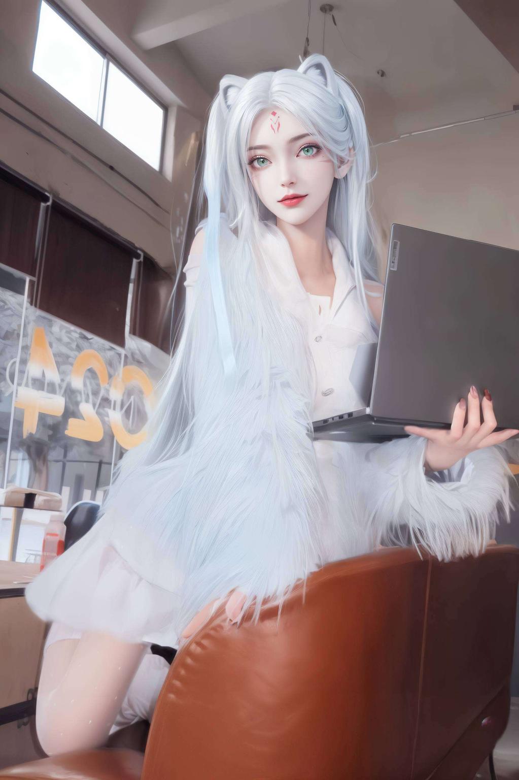 锁屏壁纸美如画小白仙姿